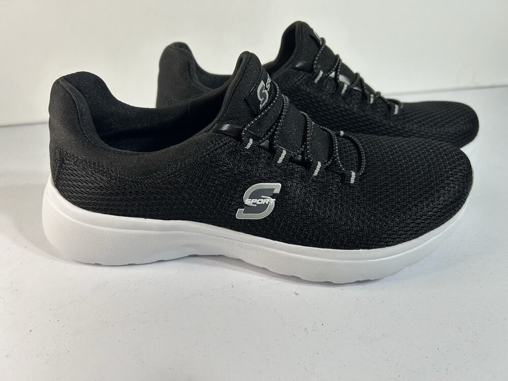 Skechers S Sport Women’s Black Rummie Slip-On Sneakers 7.5 US F190-11